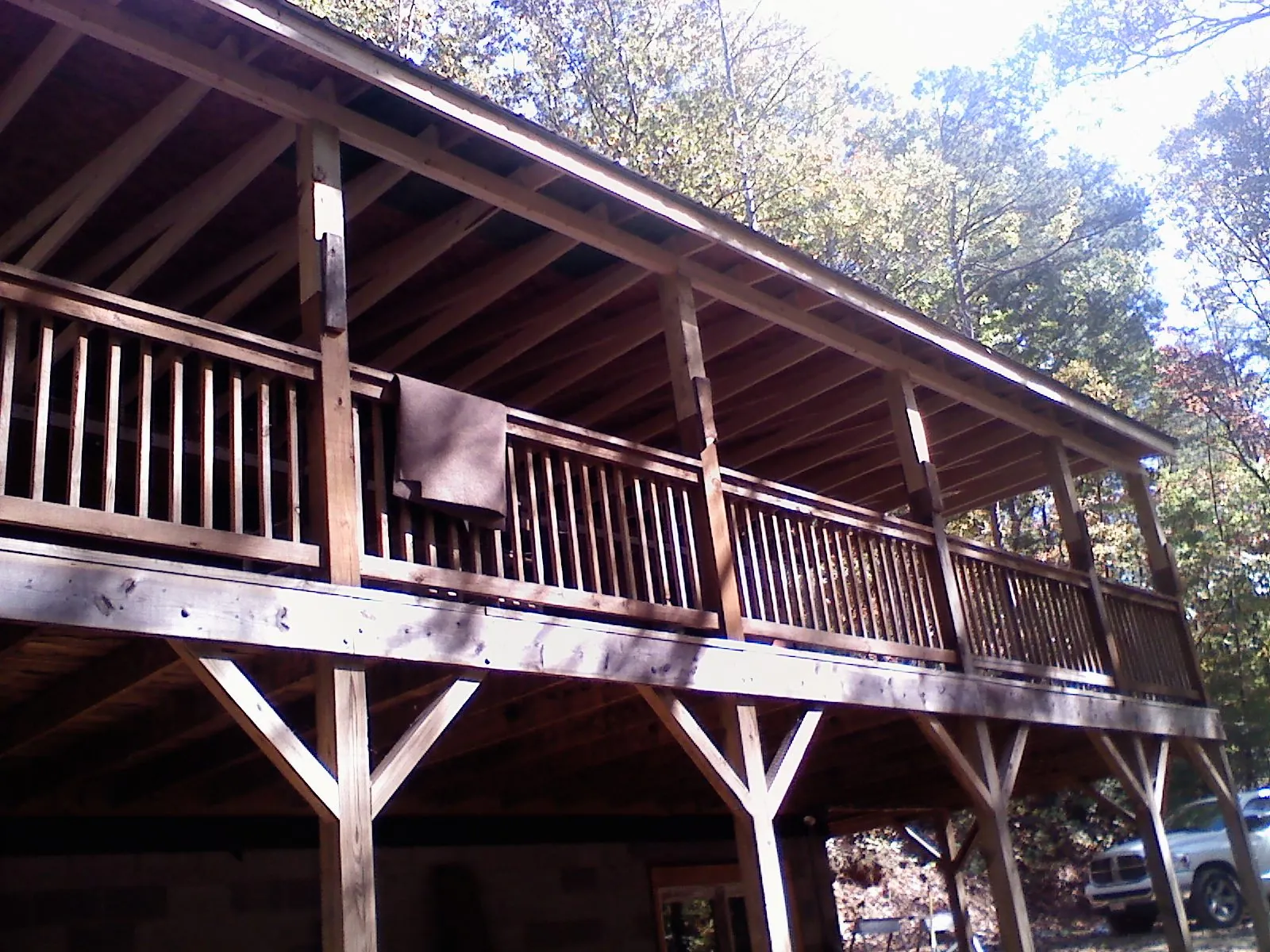 Timber framing under a new elevated porch and deck — Roof Leak Repair in Hemingway by Roofing Brothers